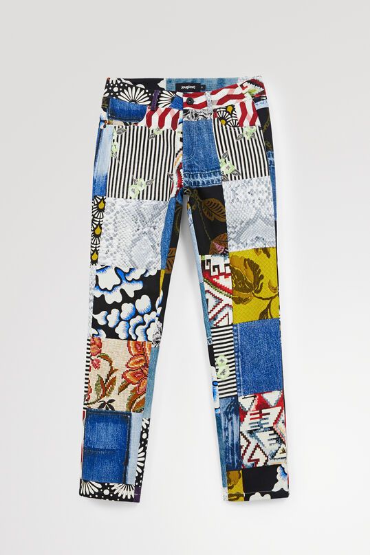 Slim denim & patch trousers | Desigual.com | Desigual (US)