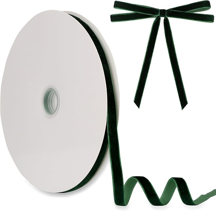 Velvet Ribbon 3/8 Inch x 30 Yards LVYOUIF Single Side Flocked Christmas Ribbon Roll for Gift Wrap... | Amazon (CA)