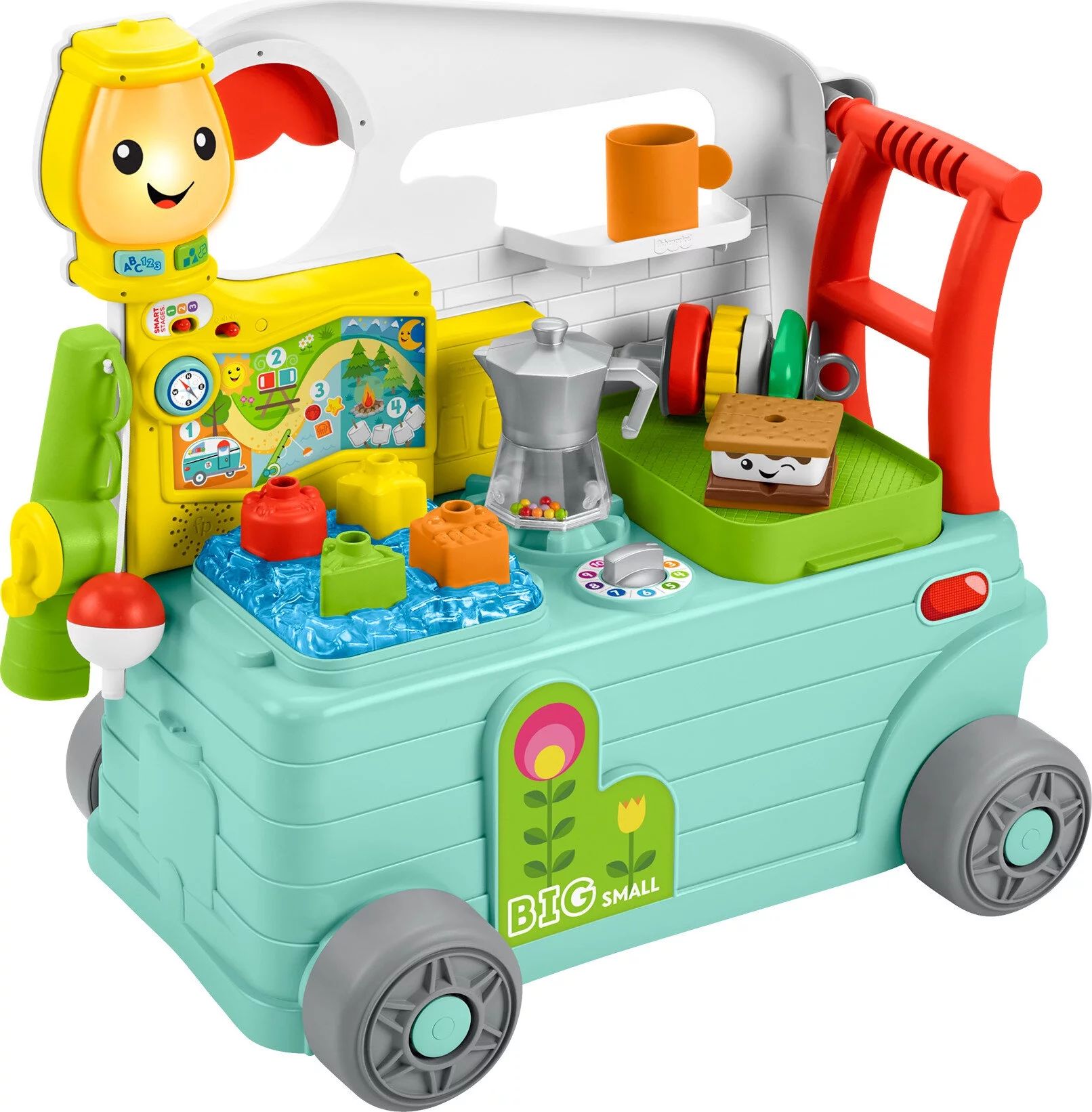 Fisher-Price Laugh & Learn 3-in-1 On-the-Go Camper Infant Walker & Toddler Activity Center | Walmart (US)