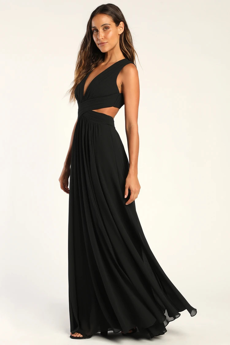 Vivid Imagination Black Cutout Maxi Dress | Lulus (US)