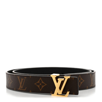 Calfskin Monogram 30mm LV Initiales Reversible Belt 90 36 Black | FASHIONPHILE (US)