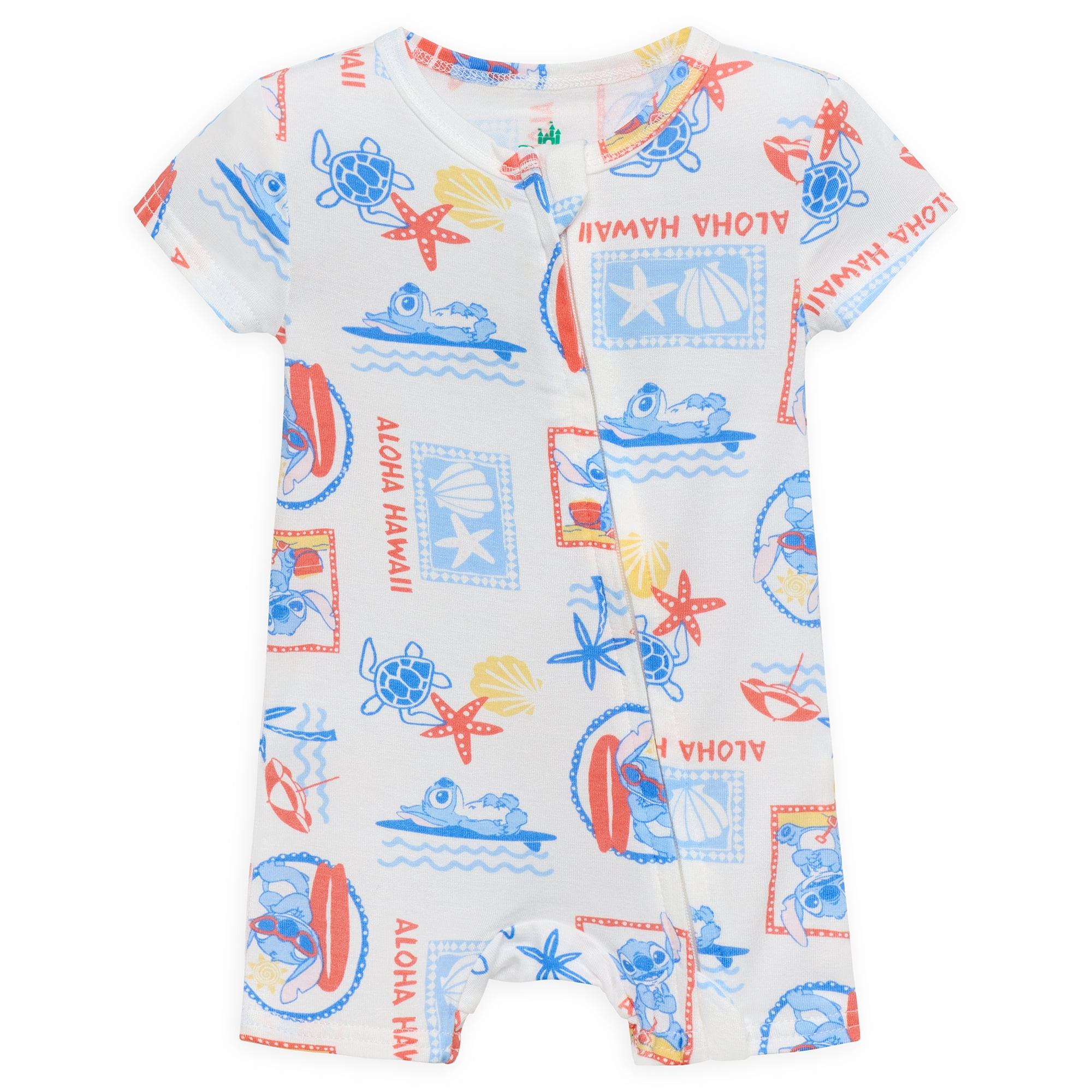 Disney Lilo and Stith Baby Boys Printed Viscose Romper Shortie, Sizes NB-24M - Walmart.com | Walmart (US)