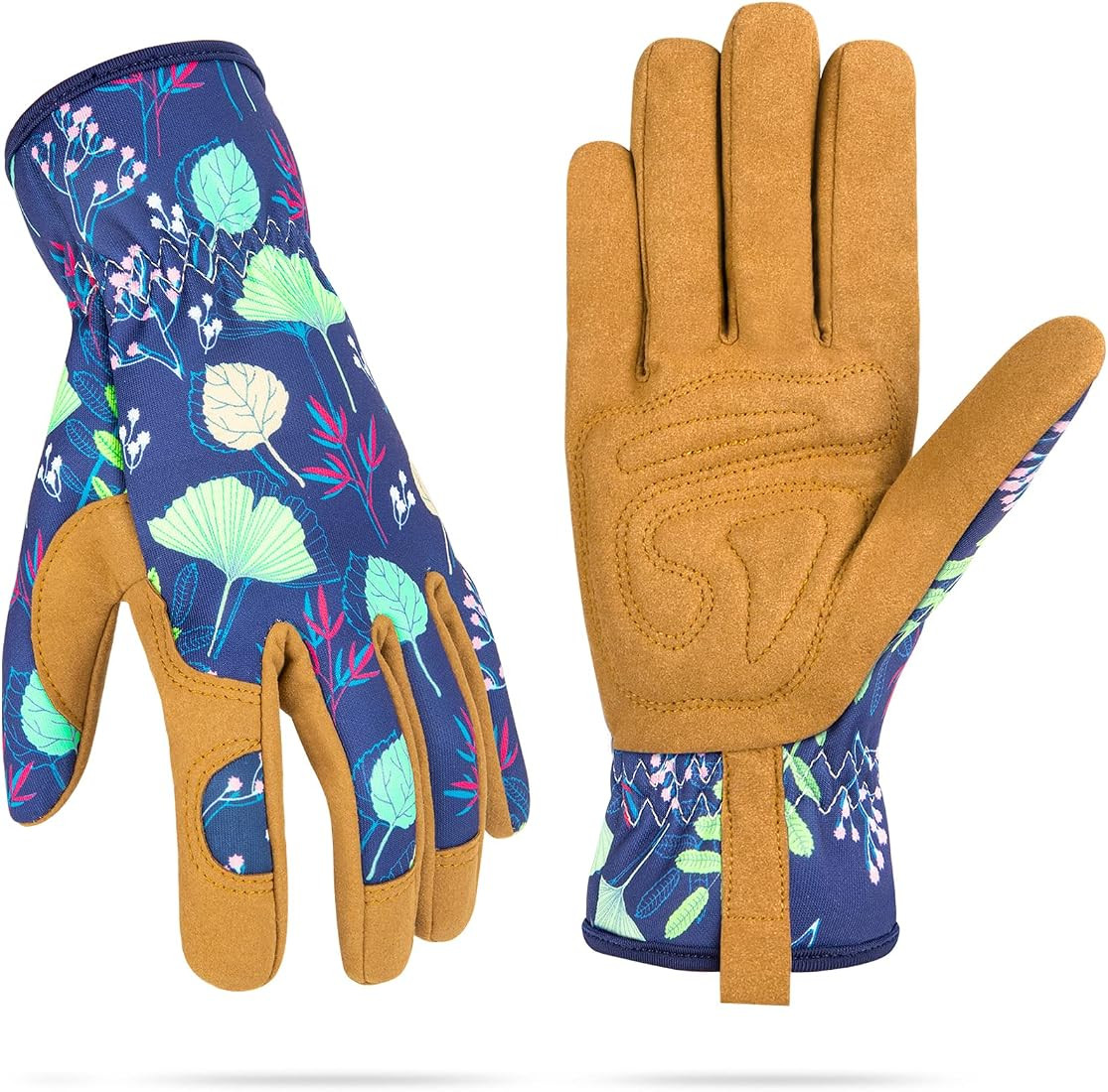 Womens Gardening Weeding Working Gloves, Leather Garden Glove for Women Thorn Proof No Stab for D... | Amazon (US)
