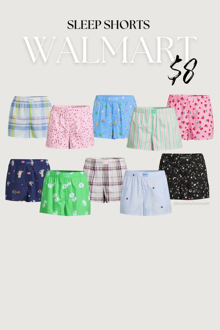 Sleep shorts for $8 from Walmart!