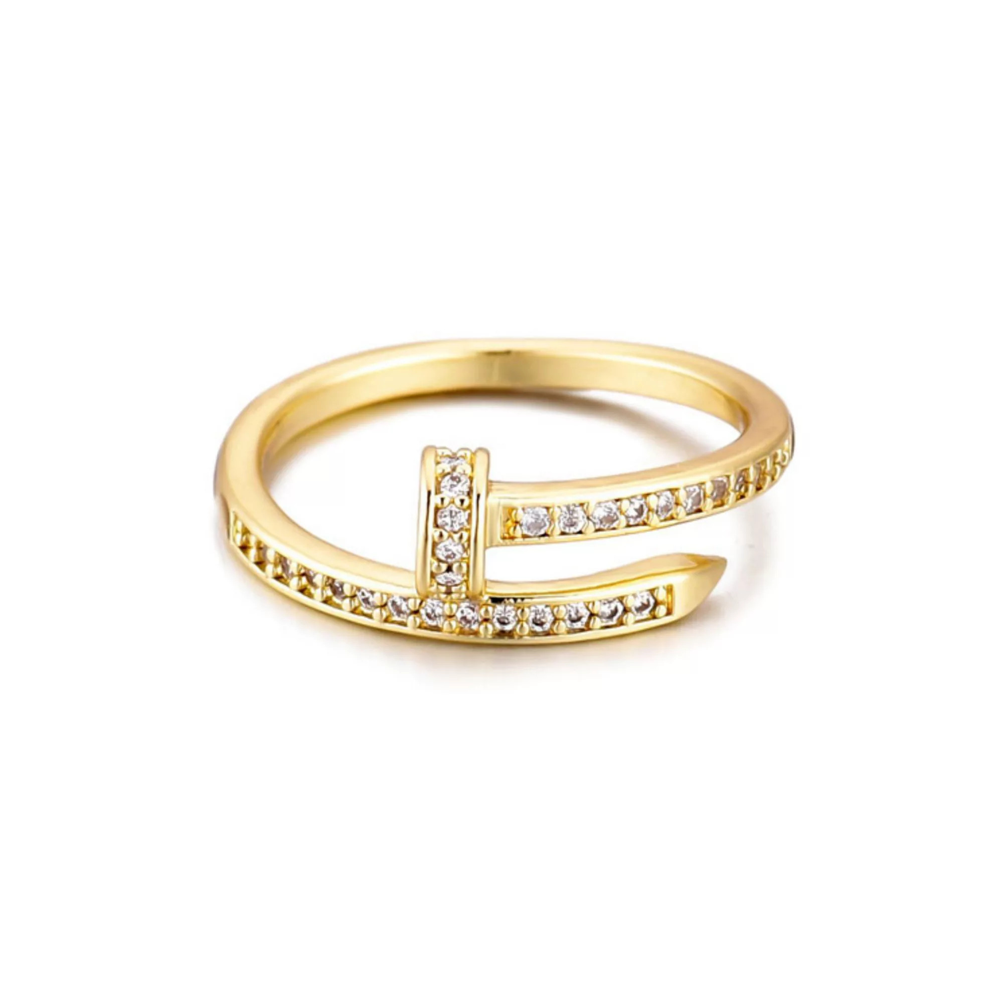 Adornia 14k Gold Plated Cubic Zirconia Nail Ring | Kohl's