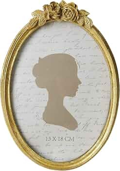 Sunlit Vintage Picture Frame 5x7 Inch, Oval Antique Photo Frames with Glass Front, Luxury Photo D... | Amazon (US)