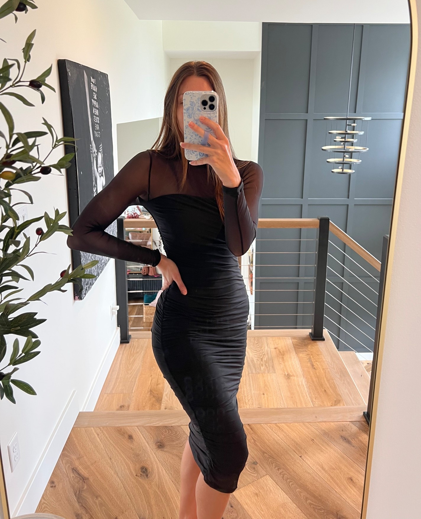 Black, brown, green maroon, jewel-toned. Women's Fall Mesh Long Sleeve Midi Ruched Bodycon Dress   Mock Neck Elegant Club Evening Party Cocktail Dress. Amazon. 

#LTKSeasonal #LTKOver40 #LTKFindsUnder50