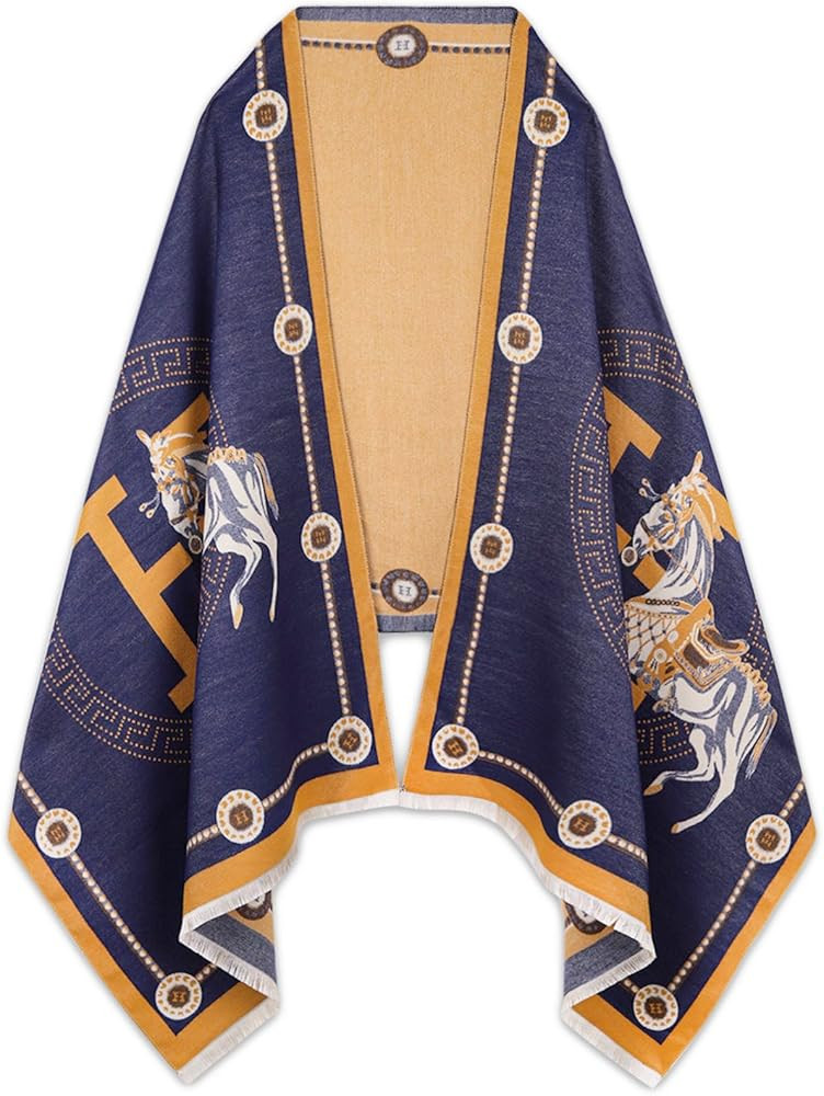 EXTREE Scarfs for Women Pashmina Silky Shawl Wrap for Evening Dressing Blanket Open Front Poncho ... | Amazon (US)