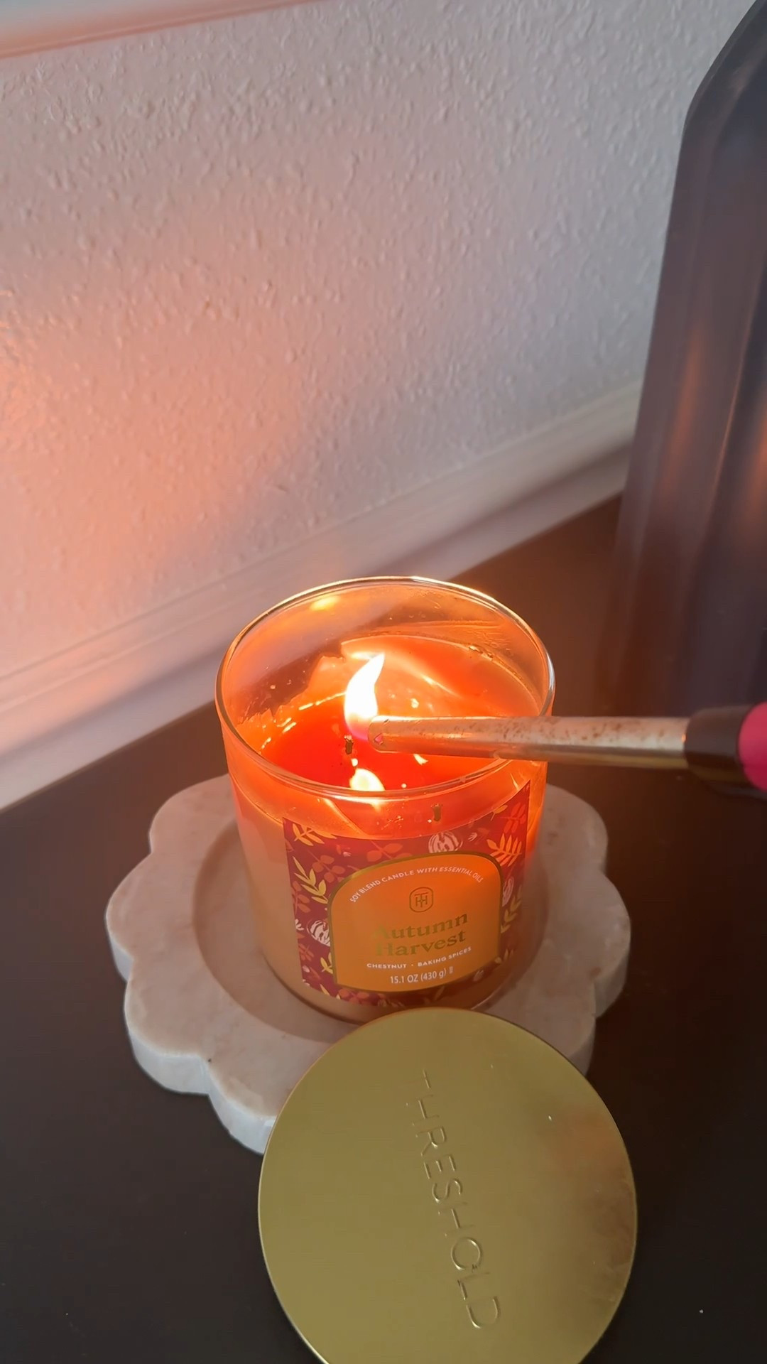 Autumn harvest candle with marble candle tray. Some days I close my eyes and pretend I’m in the countryside—leaves falling, air crisp, a world away from Florida heat. This candle brings me right there, every time.

#LTKHome #LTKFindsUnder50 #LTKSeasonal