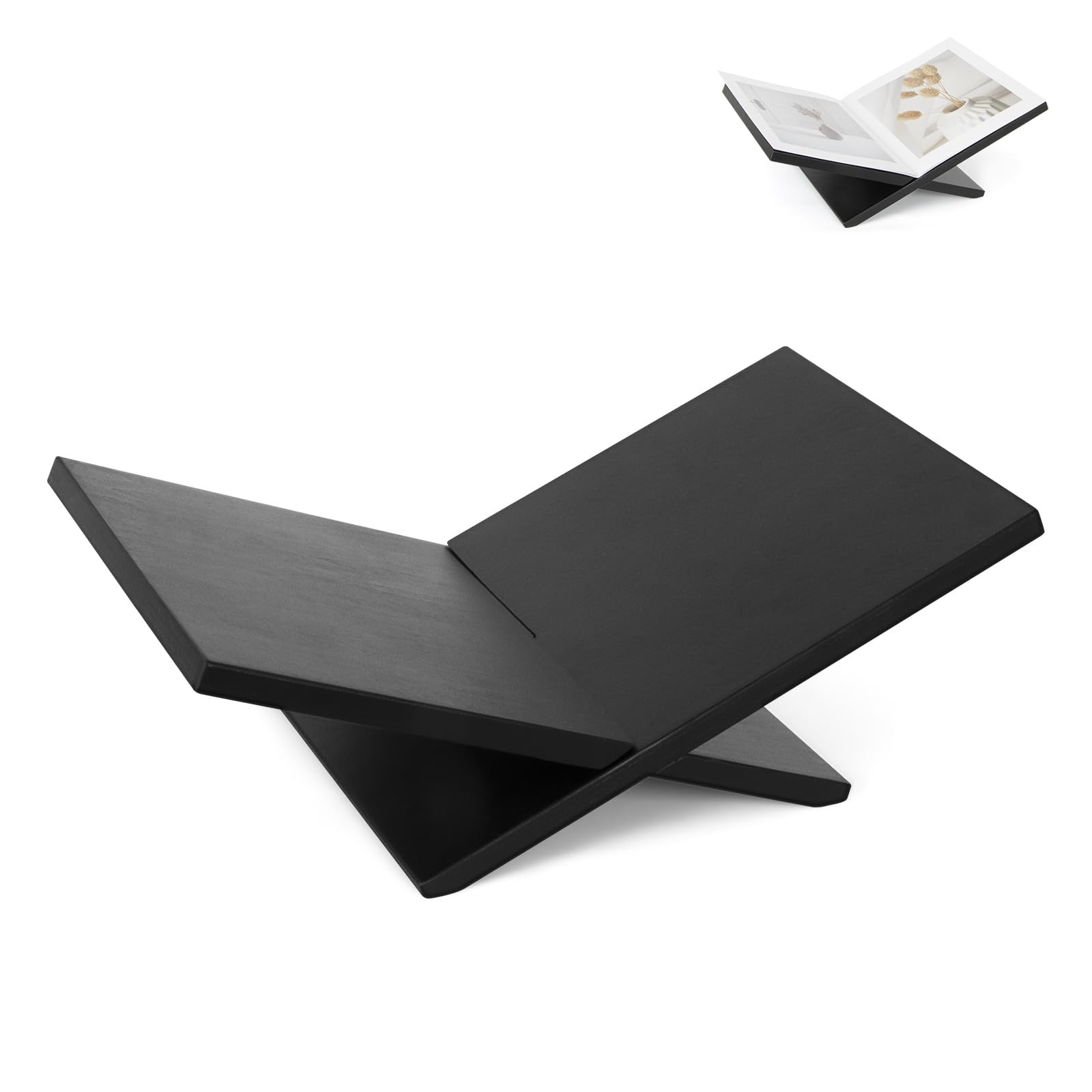 PUERSI Open Display Stand, Wooden Large Book Holder, Coffee Table Stand, Wood Easel for Magazine,... | Amazon (US)