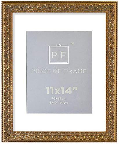 Golden State Art, 11x14 Ornate Finish Photo Frame with White Mat for 8x10 Picture & Real Glass, C... | Amazon (US)