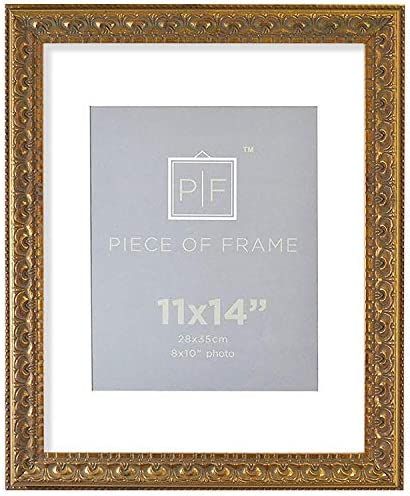 Golden State Art, 11x14 Ornate Finish Photo Frame with White Mat for 8x10 Picture & Real Glass, C... | Amazon (US)