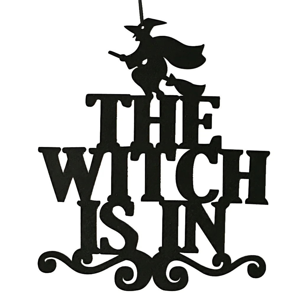 The Witch Is In Pendant Halloween Non-woven Fabric Hanging Wall Door Decoration Party Supplies | Walmart (US)