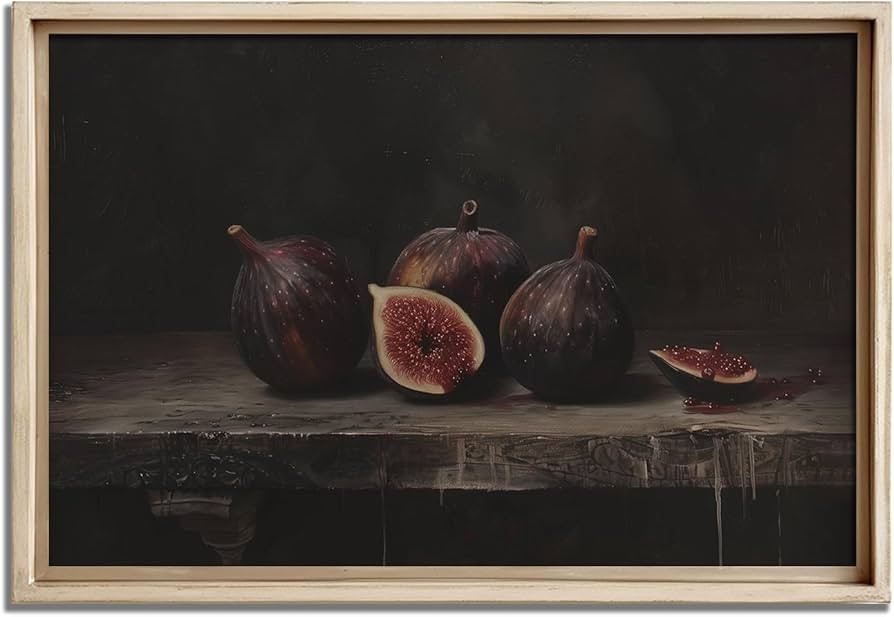 Rustic Vintage Art Painting Still Life Vintage Wall Art Figs Fruit Art Print Still Life Painting ... | Amazon (US)