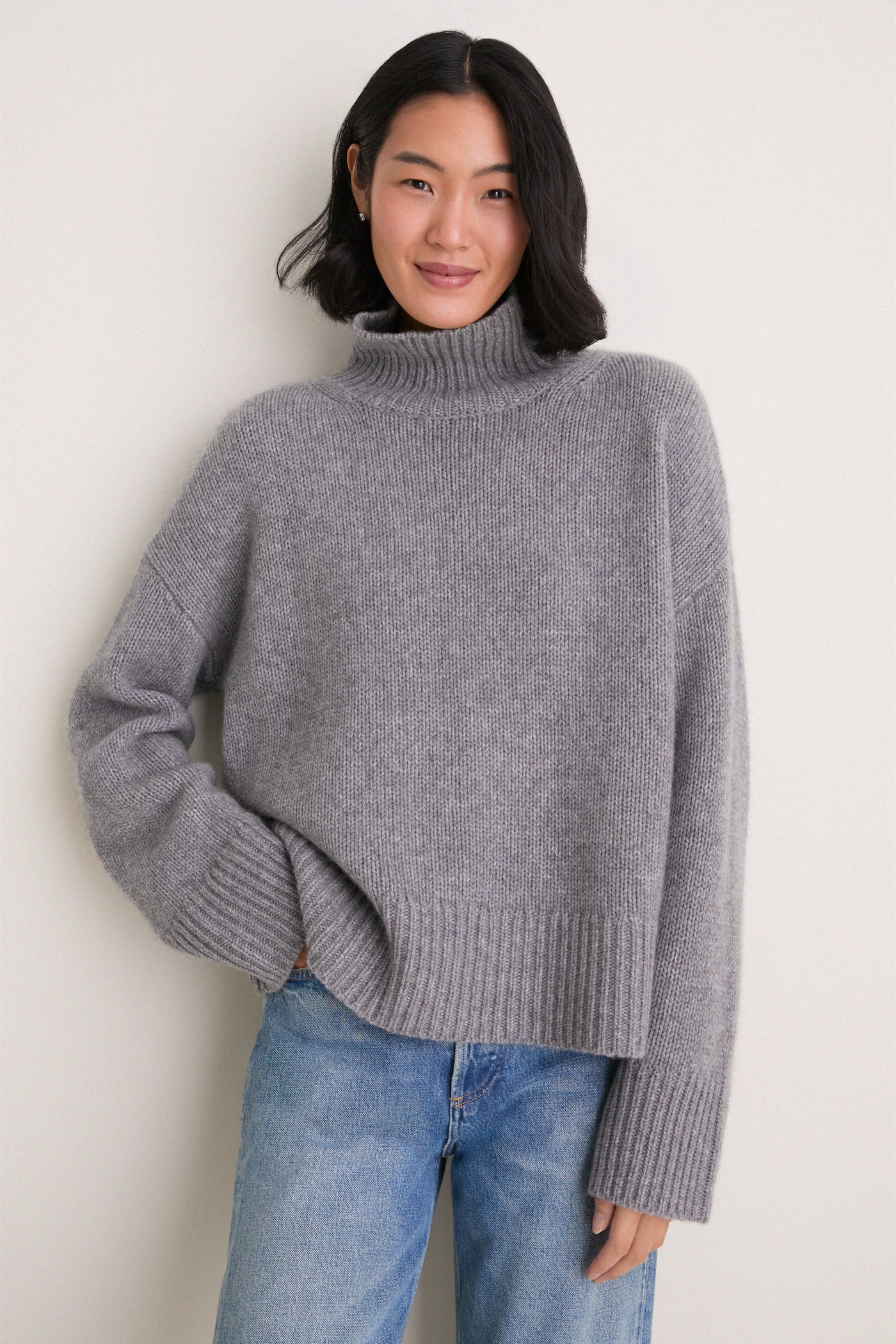 Gray Cashmere Hannah Turtleneck Sweater | Tuckernuck (US)