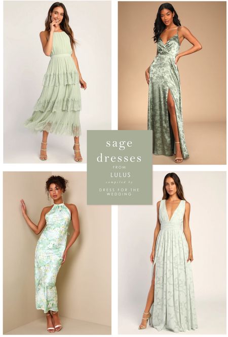 Sage green dresses. Sale on spring dresses from Lulus. Wedding guest dress under 100. Green midi dress, maxi dress, formal dress, green dress. 

#LTKSeasonal #LTKparties #LTKwedding