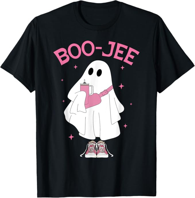 Boo-Jee Spooky Season Ghost Pink Halloween Pumpkin Boujee T-Shirt | Amazon (US)
