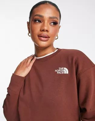 The North Face Essential oversized sweatshirt in brown Exclusive at ASOS | ASOS (Global)