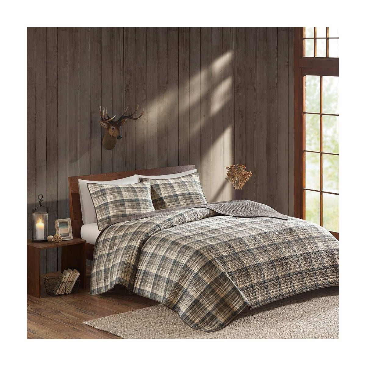 Tasha Quilt Mini Set - Rustic Plaid Bedding, Lightweight Cotton Percale

#LTKHome #LTKKids #LTKMens