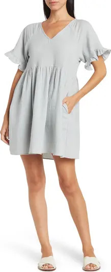 Madewell Ruffle Sleeve Easy Minidress | Nordstromrack | Nordstrom Rack