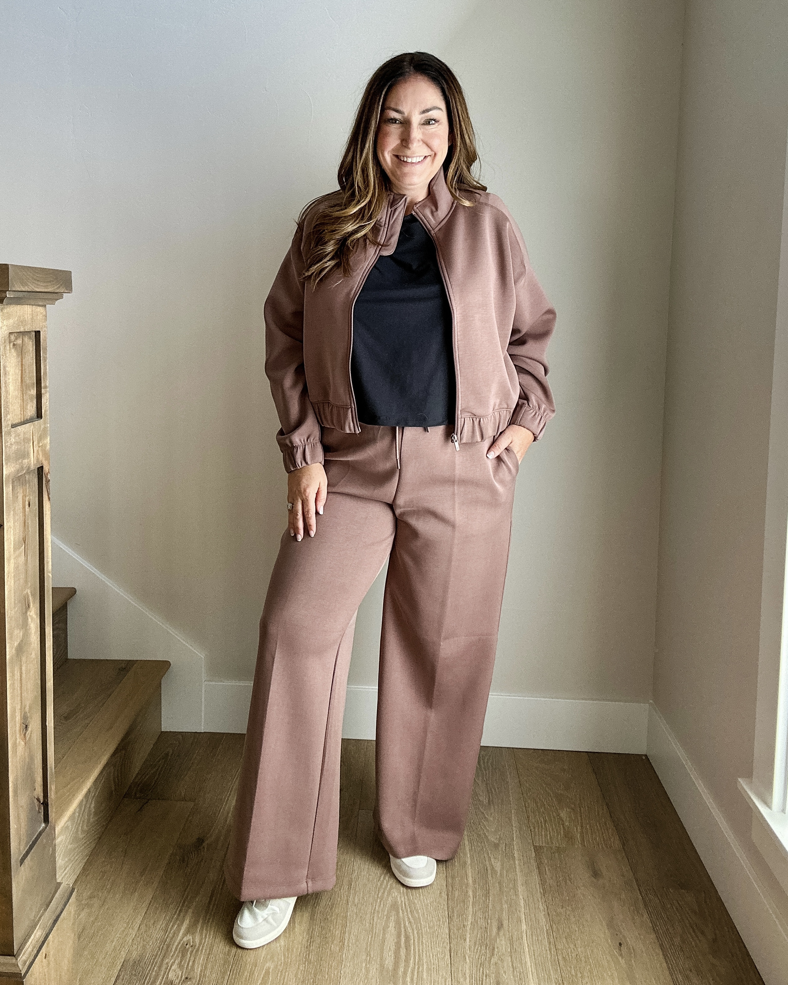 Love this cocoa brown athleisure outfit from Target for fall.

Fit Tips: Jacket tts, L // Top tts, L // Pants tts, L //Shoes tts, 7

fall athleisure, athletic outfit, fall casual outfit, everyday look, wide leg casual pants

#LTKActive #LTKFindsUnder50 #LTKMidsize