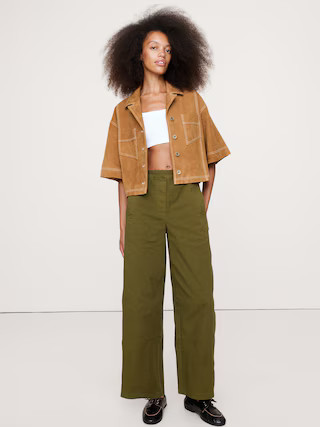 Mid-Rise Relaxed Painter Pull-On Pant | Banana Republic (US)