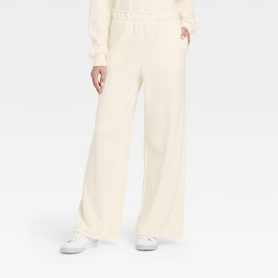 Women's Thankful Wide Leg Graphic Pants - Ivory | Target