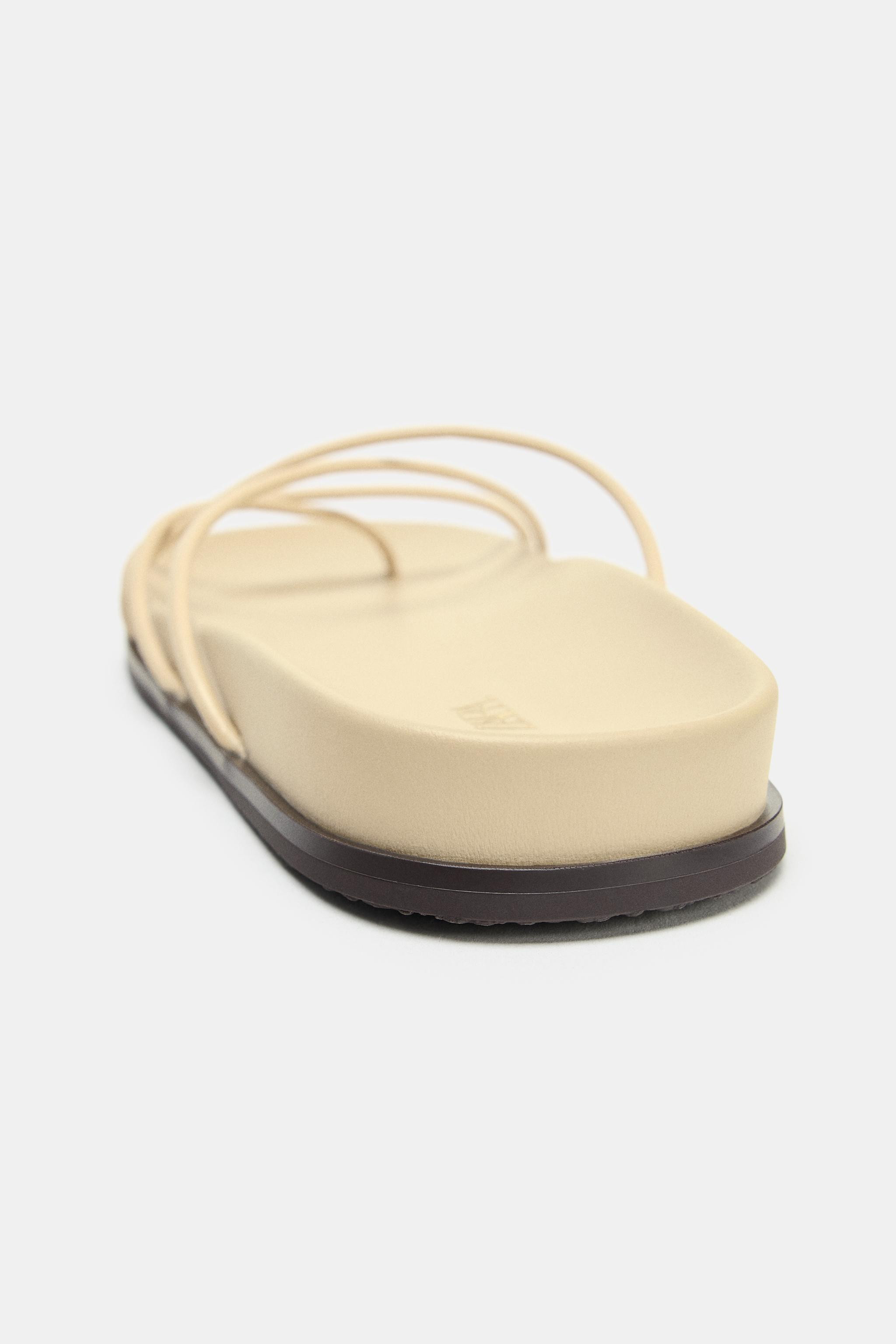 CROSSED STRAP SANDALS | Zara US