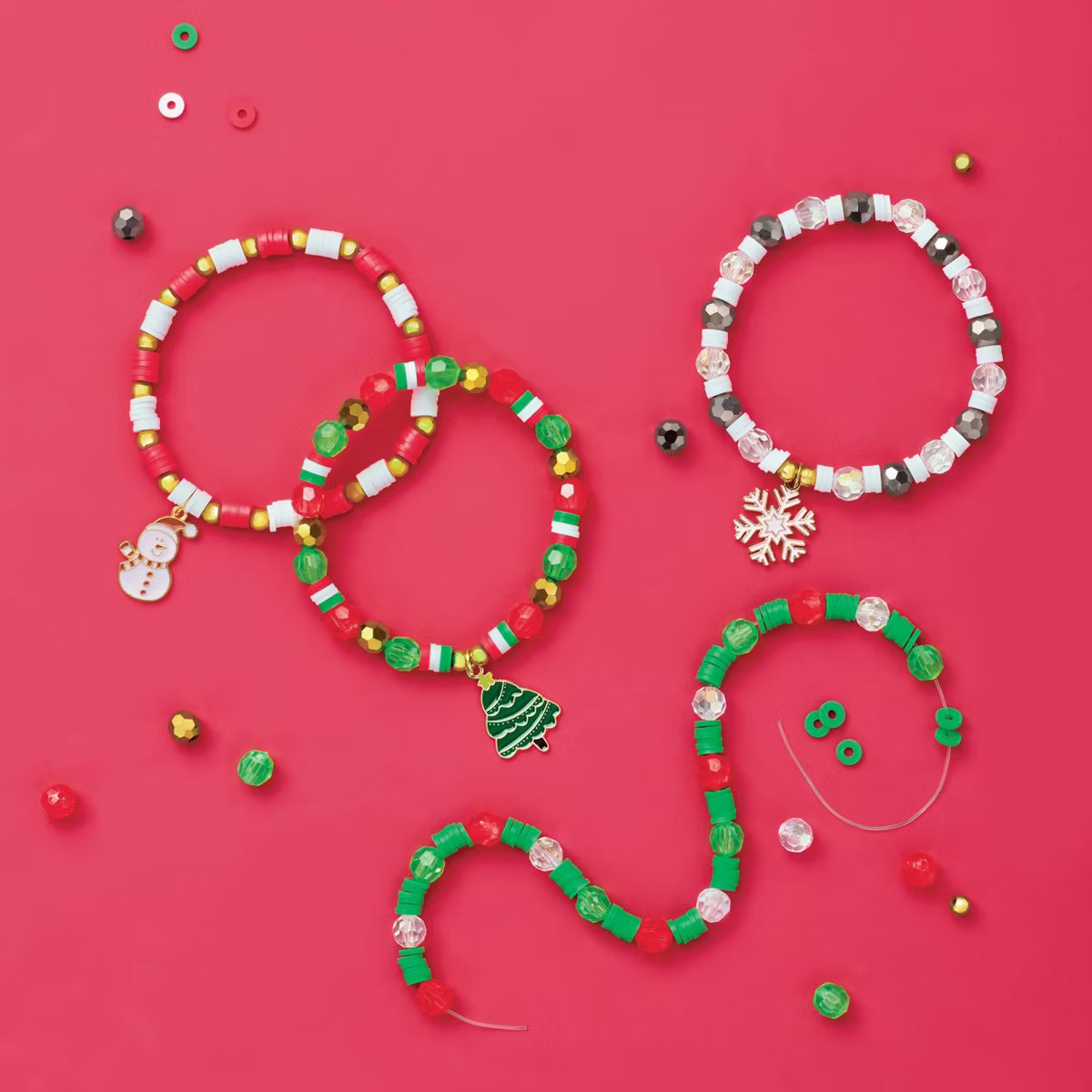 Christmas Craft Holiday Bead Bracelet Kit - Mondo Llama™ | Target