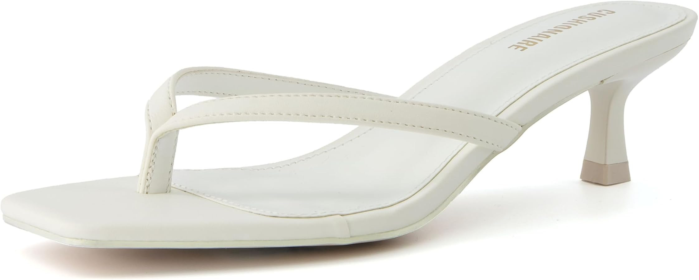 Amazon.com | CUSHIONAIRE Women's Miami Kitten heel thong sandals +Memory Foam, Wide Widths Availa... | Amazon (US)