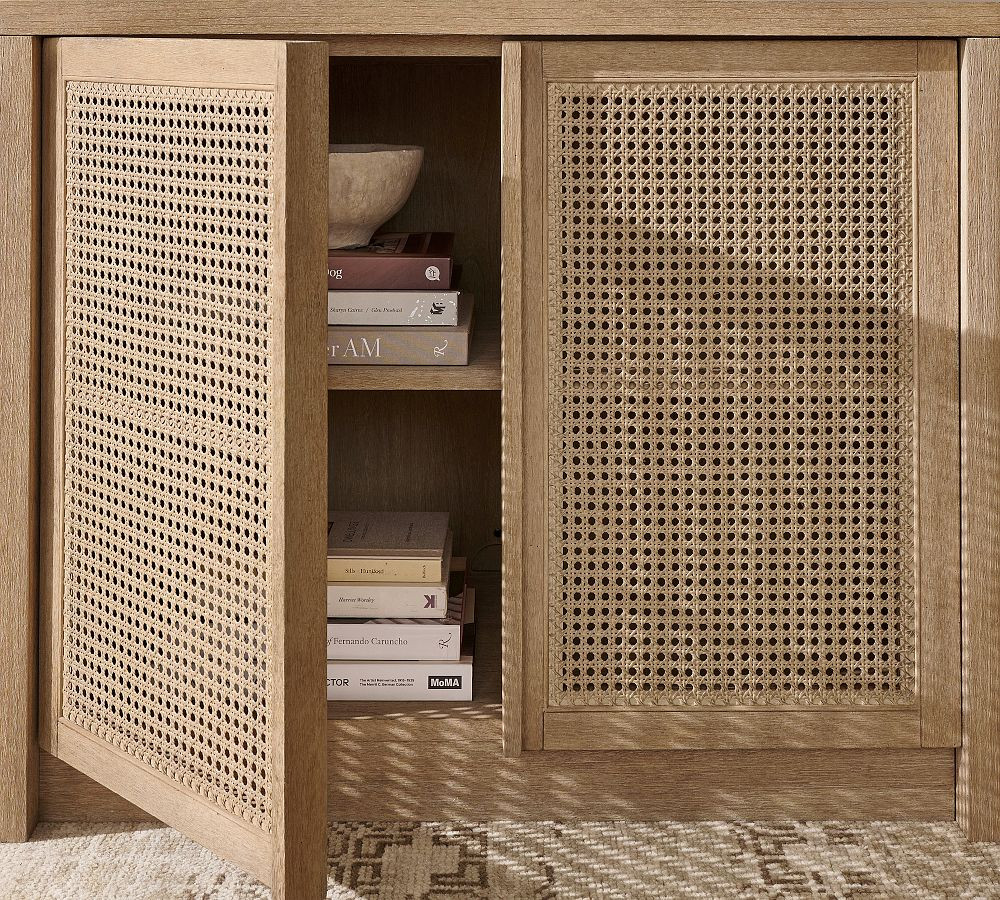 Marina Cane Storage Cabinet Console (72"-144") | Pottery Barn (US)
