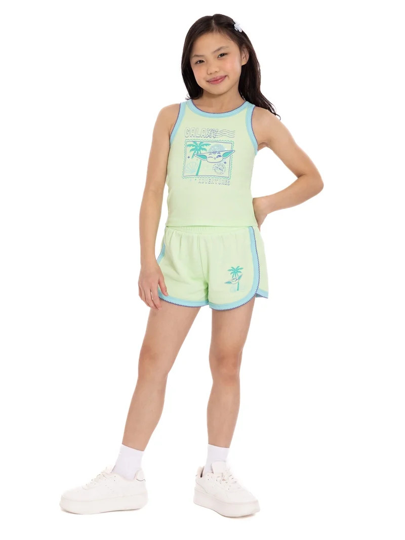 Grogu Girls Graphic Tank Top and Matching Shorts Set, 2-Piece, Sizes 4-16 | Walmart (US)