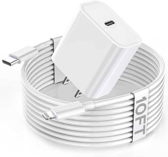 Apple Fast Charger, 10FT Extra Long Fast iPhone Charger Travel Plug Adapter 20W Super Quick Apple... | Amazon (US)