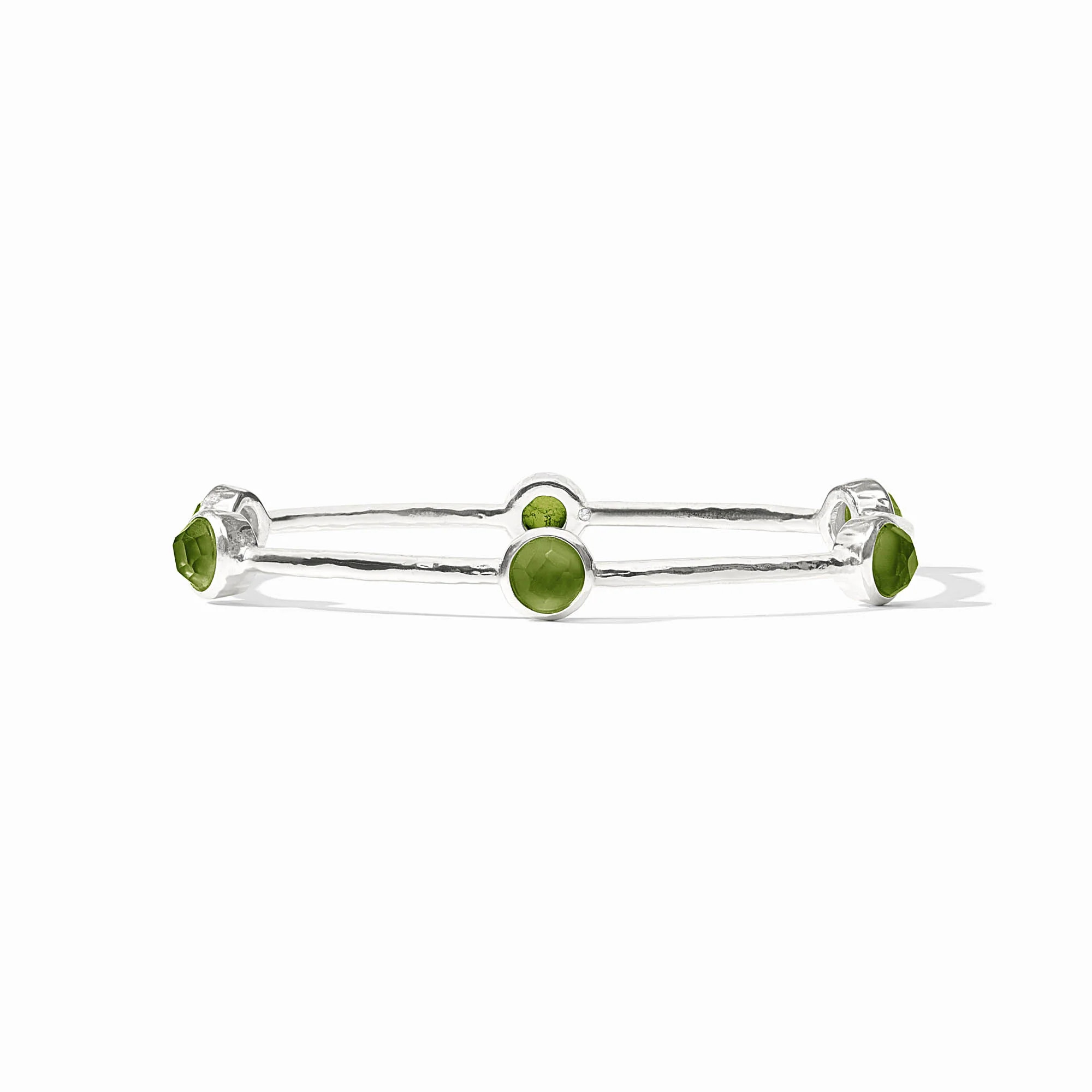 Milano Luxe Stone Silver Bangle Bracelet | Julie Vos | Julie Vos