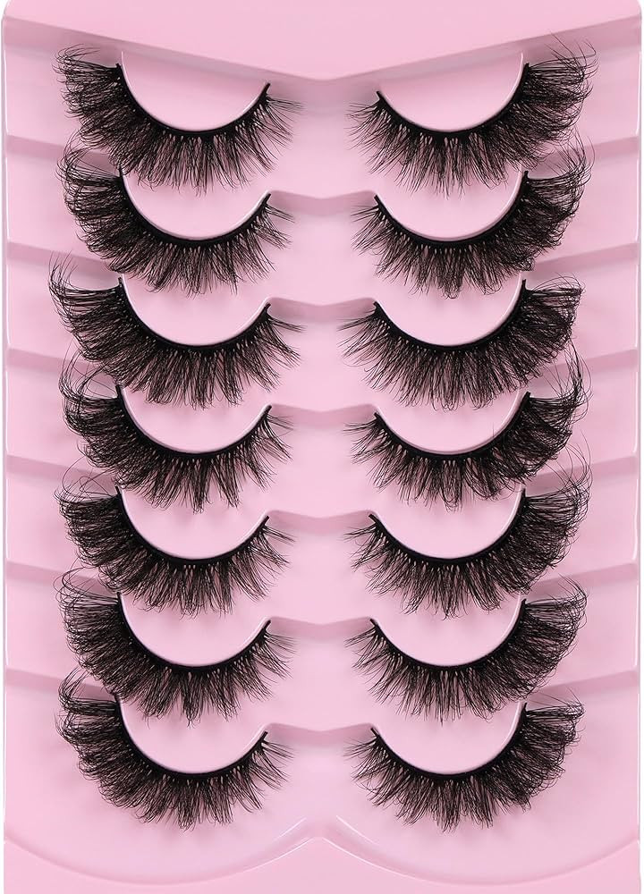 False Eyelashes Cat Eye Lashes Fluffy Wispy Natural Eyelashes 20MM False Lashes Pack 8D Dramatic ... | Amazon (UK)