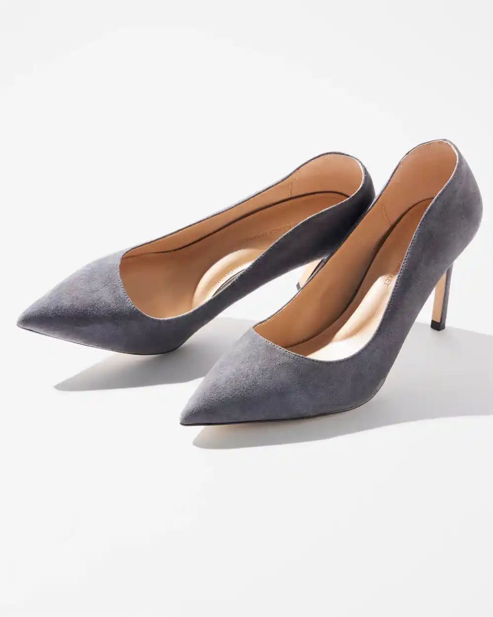 Grey Suede Comfort Pump | White House Black Market