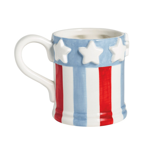 Mud Pie Americana Stars Mug in Blue | Dolomite | Mud Pie