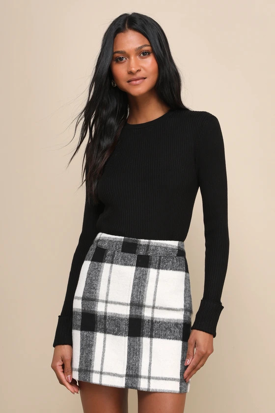 Karlee Black Ribbed Knit Long Sleeve Sweater Top | Lulus