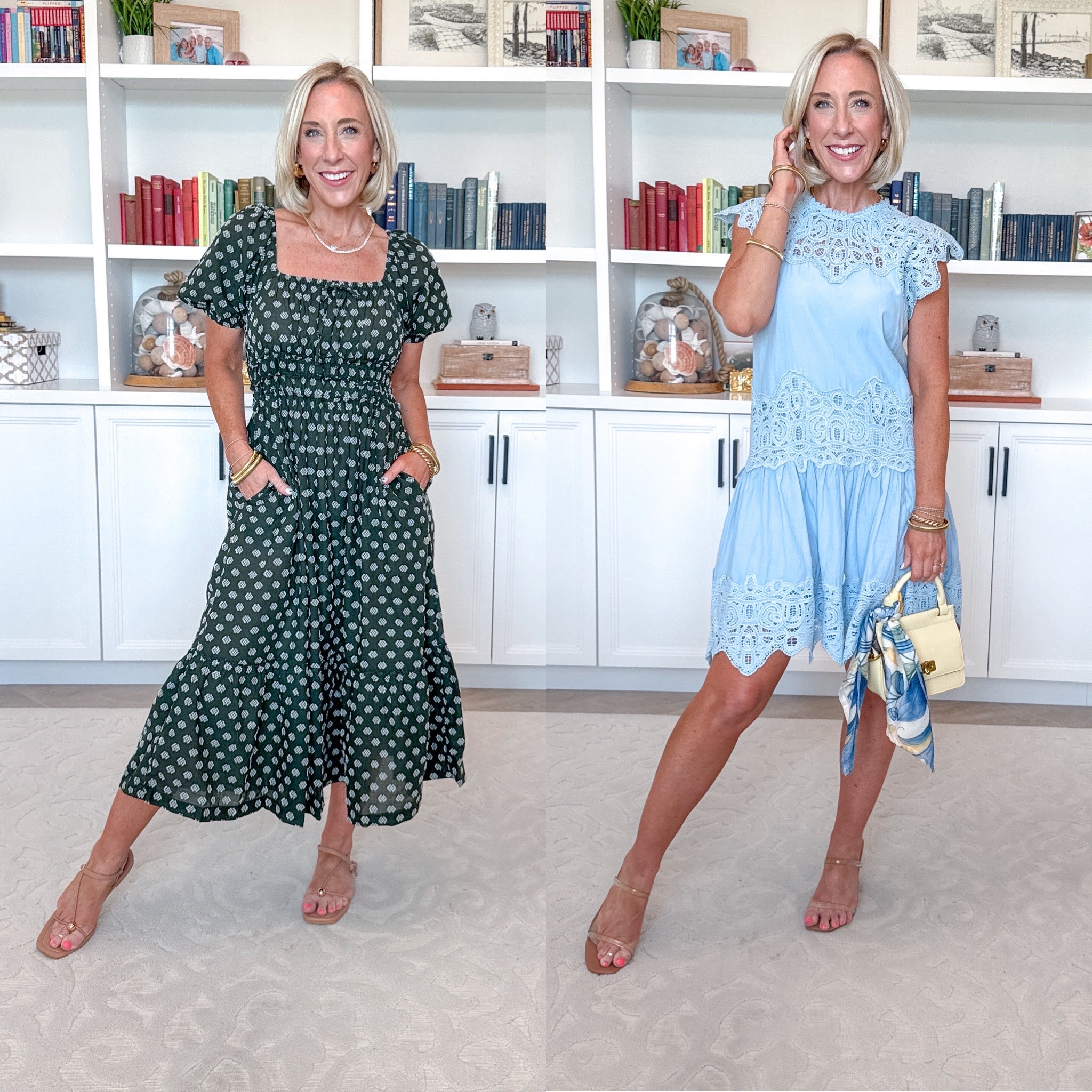 Walmart - unboxing - part 1. Puff Sleeve Square Neck Midi Dress - size XS. $29.98. 3 colors. Crochet Mini Dress - size XS. $38. 2 colors. * Faux Leather Top Handle Mini Bag with Crossbody Strap - $28. 2 colors. 

#LTKSeasonal#LTKOver40

#LTKootd