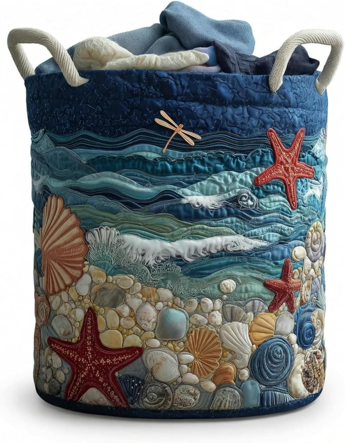 Okay, this is NOT your average laundry basket 🌊🐚😍
The ocean-inspired quilted design, seashells, starfish, and gorgeous shades of blue make this feel more like coastal decor than a laundry hamper. Perfect for a beach house, coastal bedroom, bathroom, or anyone who loves bringing a little seaside charm into their home.
Honestly, I'd use this for blankets, towels, or even as a decorative storage basket because it's way too pretty to hide in a closet! 💙✨

#CoastalDecor #BeachHouseStyle #HomeOrganization #LTKHome #HomeFinds 

 