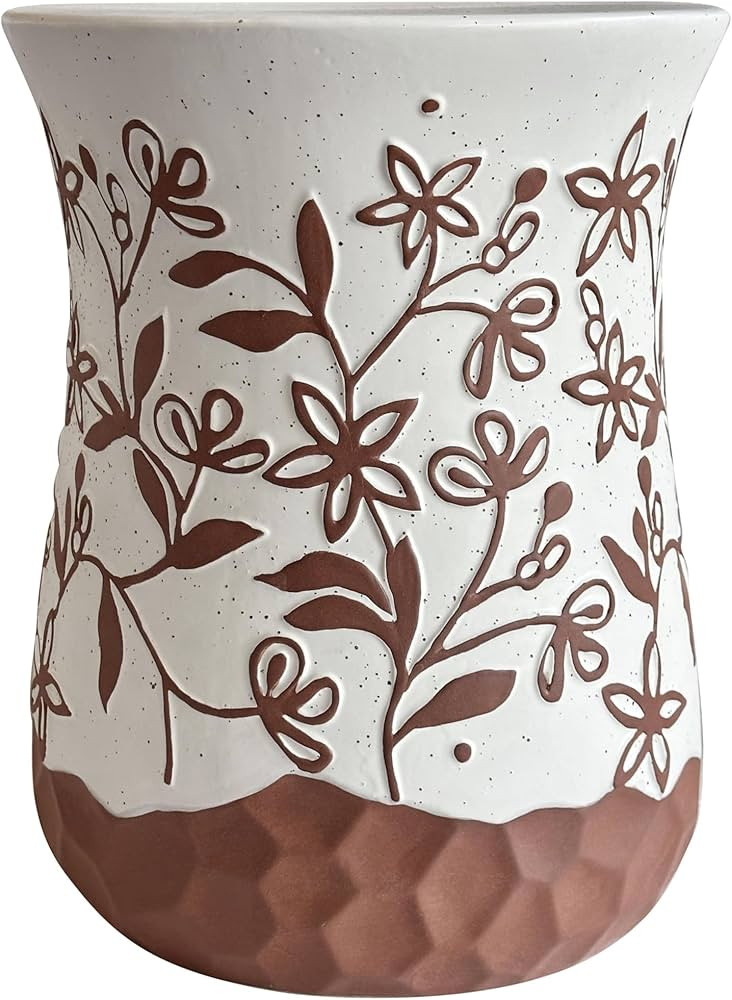 Tov Furniture Ceramic Carved Terracotta Table | Amazon (US)