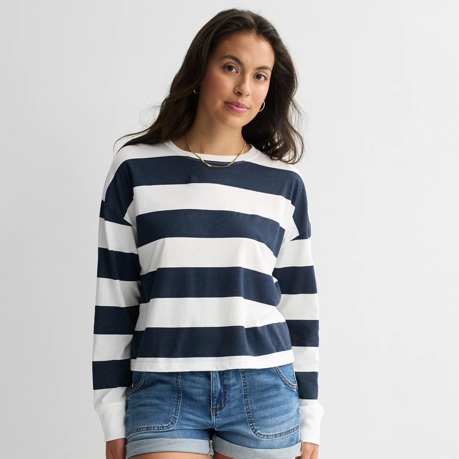 Juniors' SO® Boxy Crop Long Sleeve Top | Kohl's