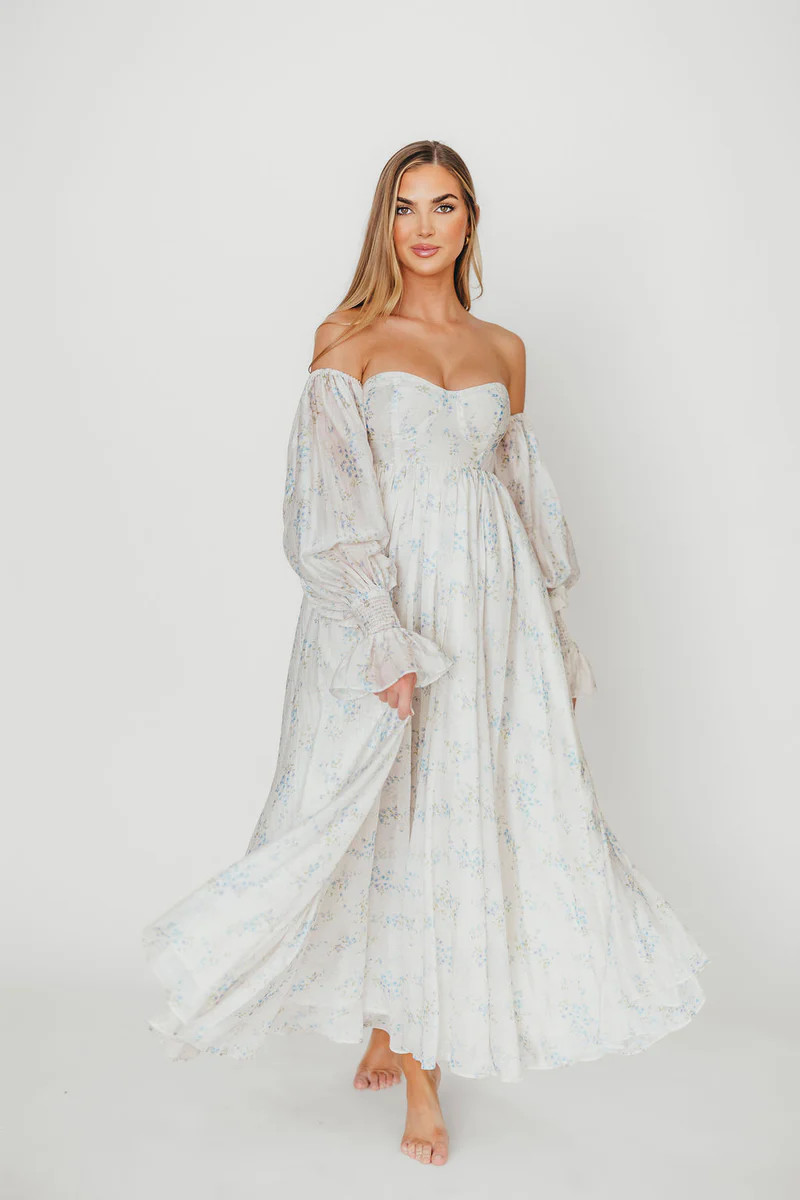 Dear Skye Baby Floral Dress in Blue - Bump Friendly - PRE-ORDER | Worth Collective