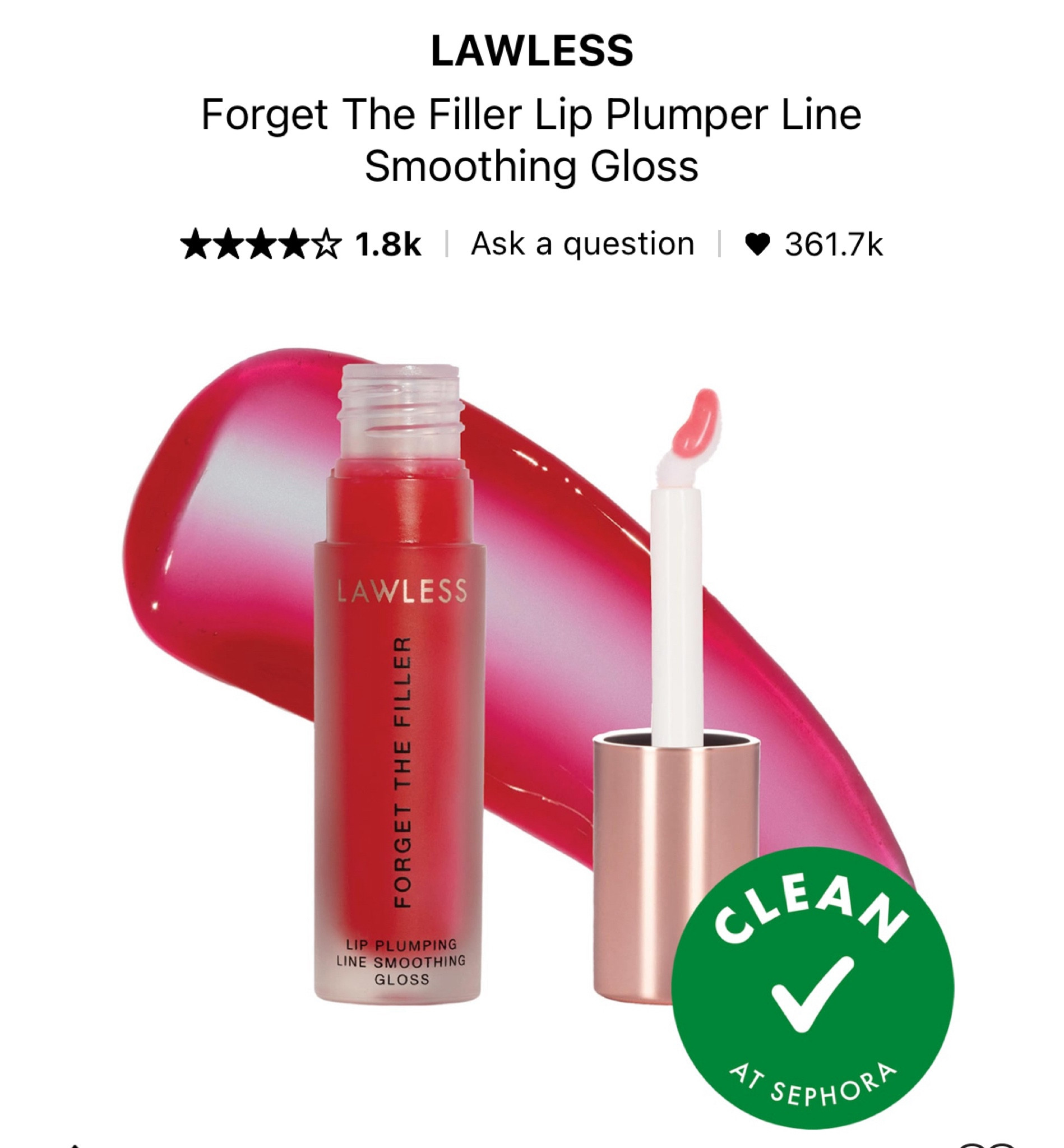lawless lip gloss aka lip filler DUPE👄 shade cherry vanilla 

#LTKsummer #LTKbeauty