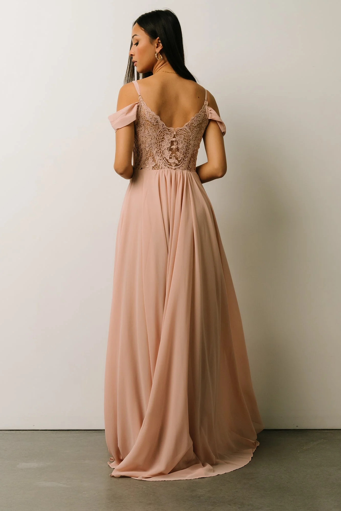 Bianca Lace Maxi Dress | Nude Blush | Baltic Born
