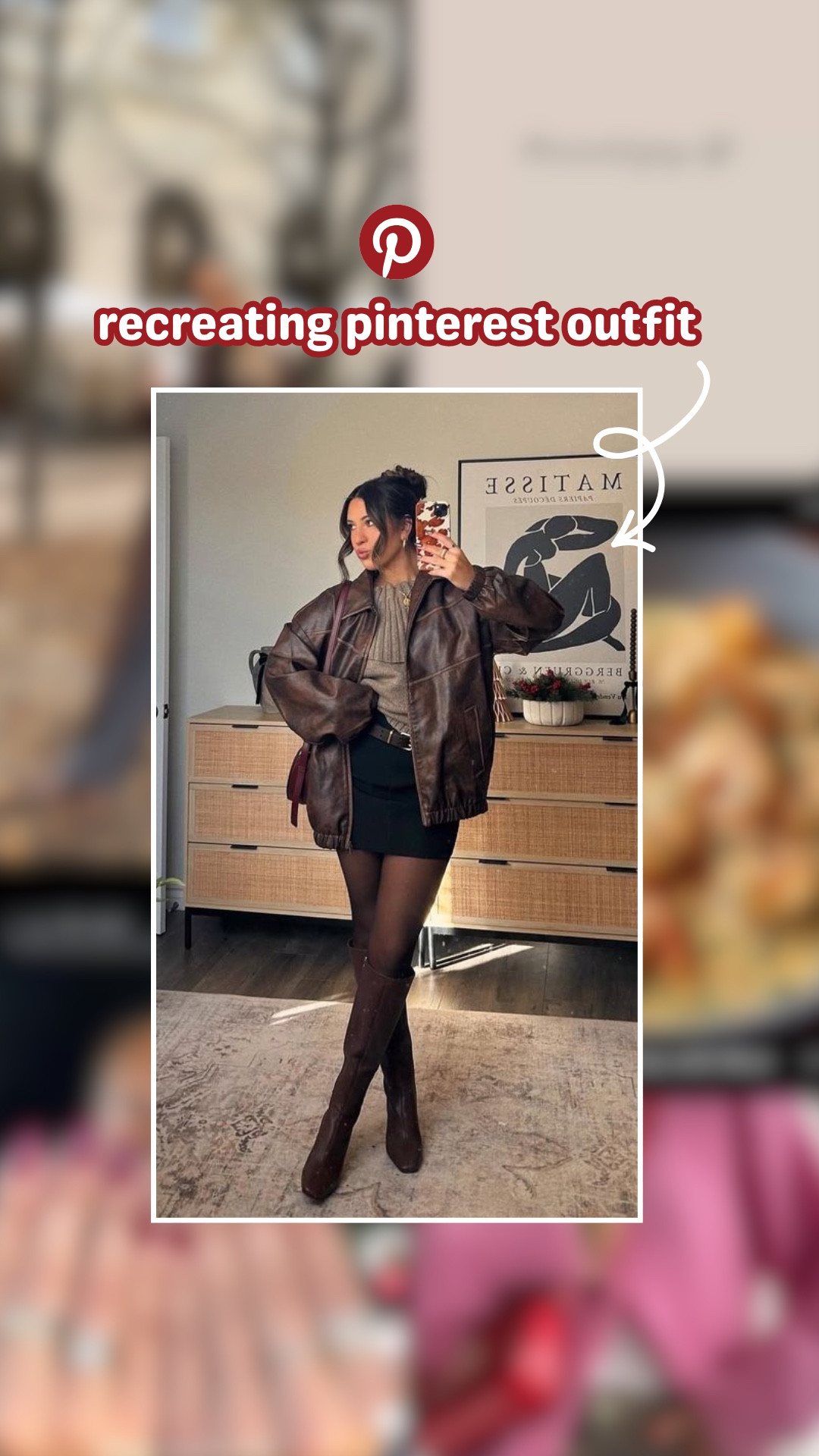 part 1 • recreating a pinterest inspired outfit 📌👀❤️ pinterest inspired outfit, cool girl chic outfit, brown faux leather bomber jacket outfit, neutral sweater outfit, black mini skirt outfit, sheer tights outfit, suede knee high boots outfit, chic fall outfit, trendy winter outfit, elevated casual look, faux leather bomber jacket, wool blend sweater outfit, neutral knit sweater, mini skirt winter outfit, sheer tights styling, pointed toe knee high boots, monochrome neutral outfit, layered winter outfit, street style inspired outfit, coach shoulder bag outfit, trendy black sunglasses, chic everyday accessories, designer shoulder bag look, statement sunglasses outfit, minimalist accessories, cool girl essentials, cool girl aesthetic, pinterest fashion inspo, chic neutral aesthetic, modern street style, effortless chic vibes, fashion girl outfit, parisian inspired look, downtown cool outfit, elevated streetwear  

#LTKootd #LTKdayinmylife #LTKgrwm