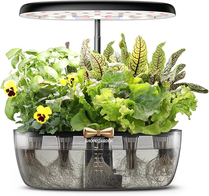 Ahopegarden Indoor Garden Hydroponics Growing System: 12 Pods Plant Germination Kit Garden Kit Gr... | Amazon (US)