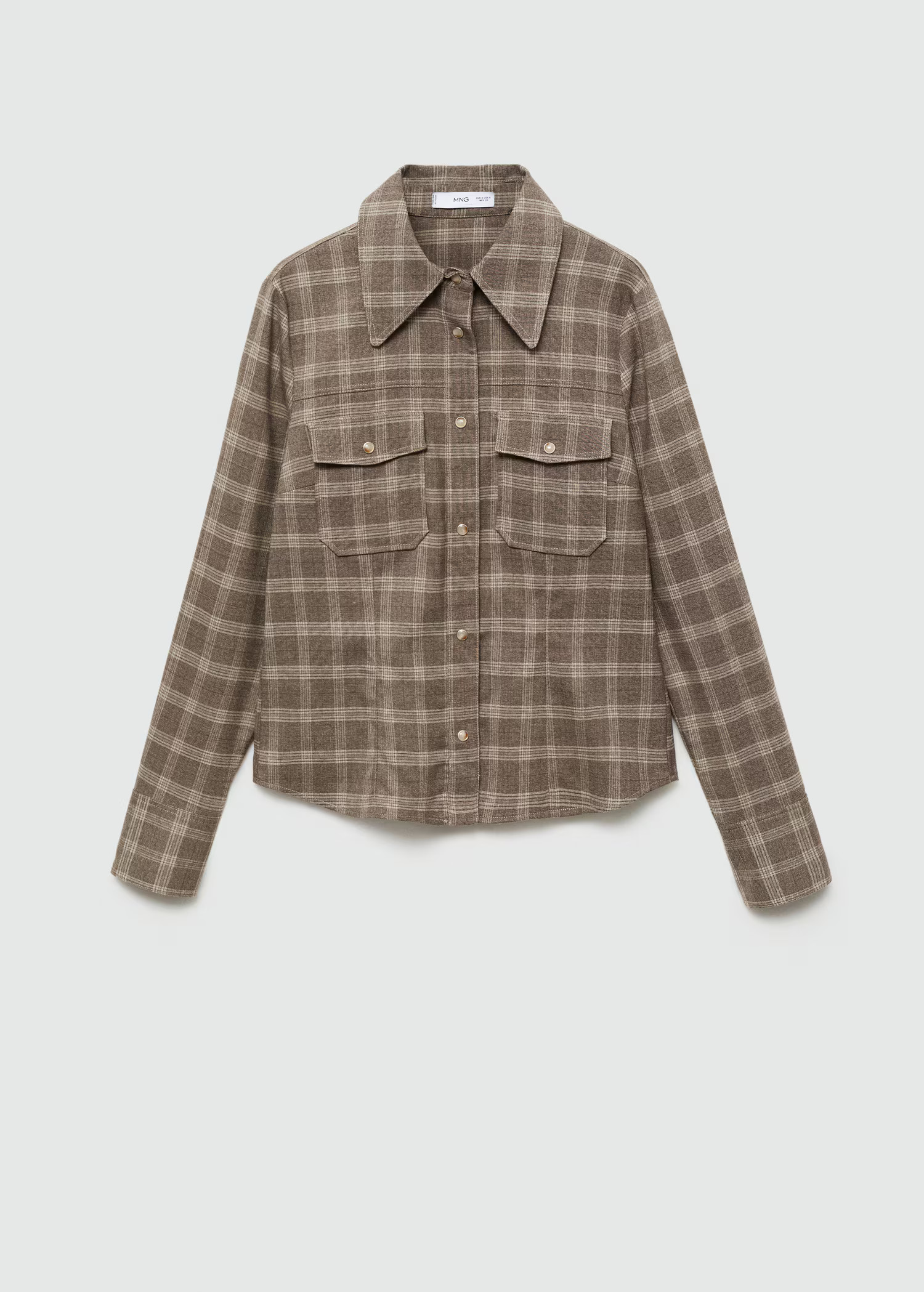 Check overshirt with pockets - Women | MANGO USA | MANGO (US)