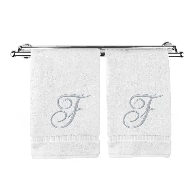 Monogrammed 100% Cotton Hand Towel (Set of 2) | Wayfair North America
