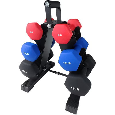 Orieon Neoprene Dumbbell Set for Women & Kids, 5/10/15 LB Light Weights with Storage Case, Hex Dumbbells Pairs. | Target